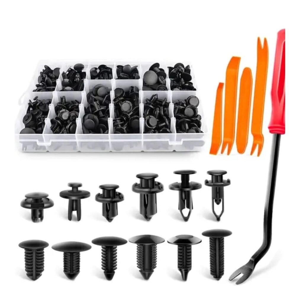 auto Trim Removal Tool kit-Plastic Clips for Cars -Fender Liner Clips -Bumper Clips-Retainer Clips-Fasteners-Automotive Fastener Clips and Trim Removal Tool Kit