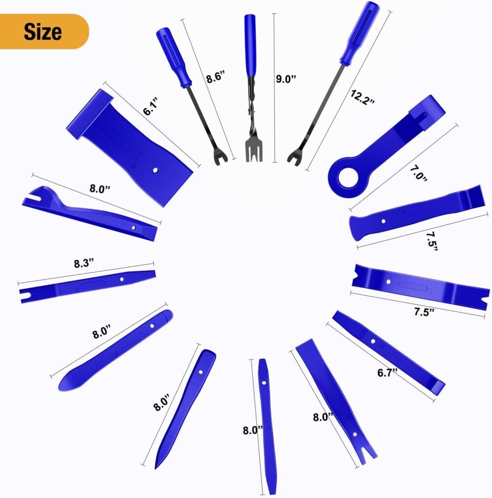 238Pcs Trim Removal Tool, Auto Push Pin Bumper Retainer Clip Set Fastener Terminal Remover Tool Adhesive Cable Clips Pry Kit Car Panel Radio Removal Auto Clip Pliers - Image 2