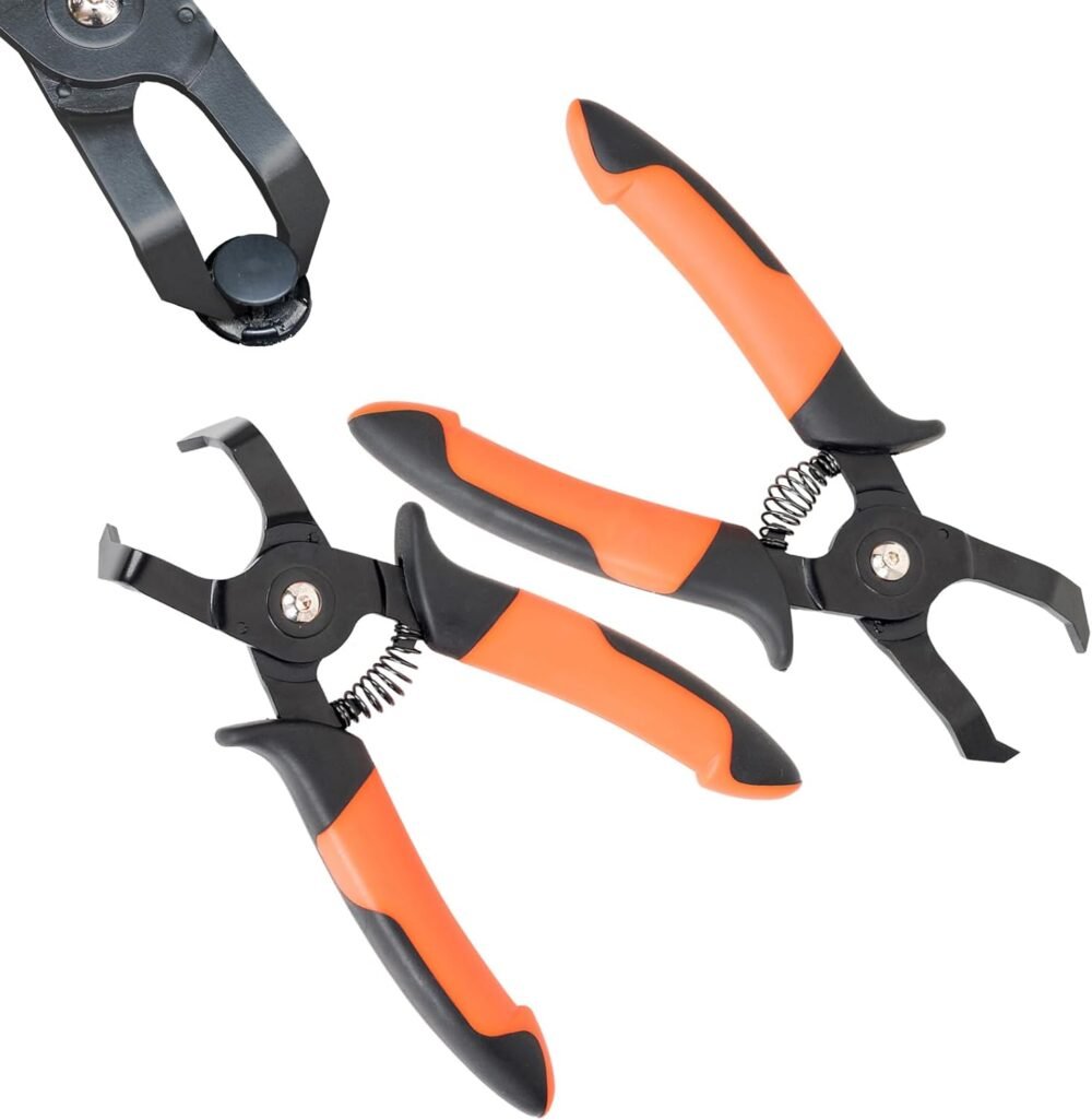 2 PCS Push Pin Pliers Set Auto Panel Clip and Trim Removal Tool Includes 30 Degree and 80 Degree Pliers Easily Removes Plastic Fasteners and Rivets